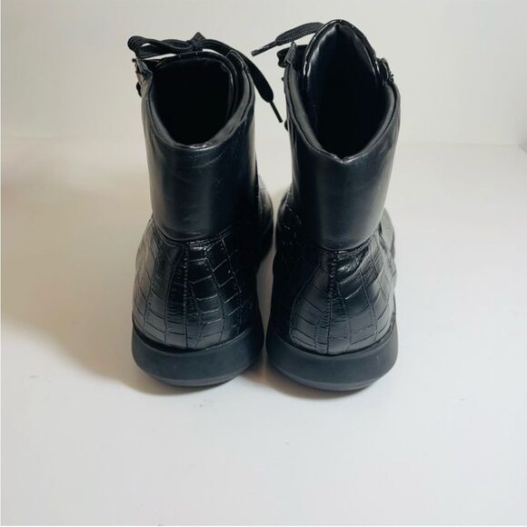 AEROSOLES Y2K Black Frankie Hi Top Combat Moto Style Sneaker Boot Size 8.5 - Picture 5 of 7